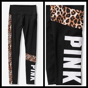 NWT VS PINK ULTIMATE COLORBLOCK LEOPARD LEGGING